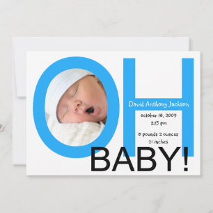 OH Baby Birth Notification (Blue) Meddelande