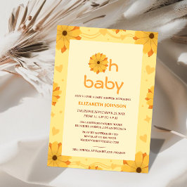oh baby blommigt söt babydusch inbjudningar