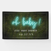 Oh baby blue neonBoxwoodbaby shower