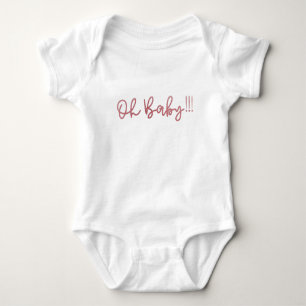 Oh Baby Blush Rosa Folie modern Funky Kul Bebis T Shirt