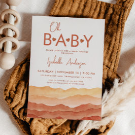 Oh Baby Boho Baby Shower Inbjudningar
