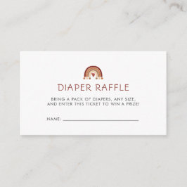 Oh Baby Boho Boy Shower Diaper Raffle Tilläggskort