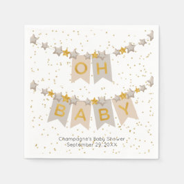 Oh Baby Boho Bunting Flaggor Baby Shower Pappersservett