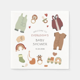 Oh Baby Boho Clothes Leksak Boy Shower Pappersservett