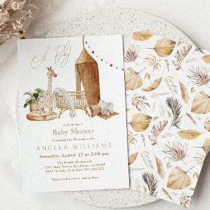 Oh Baby Boho Gender Neutral Baby Shower Inbjudningar