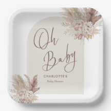 Oh Baby Boho Pampas Grass Neutralt Baby Shower