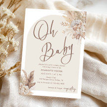 Oh Baby Boho Pampas Grass Neutralt Baby Shower