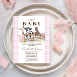 Oh Baby Boskap Baby Shower-inbjudan Vykort