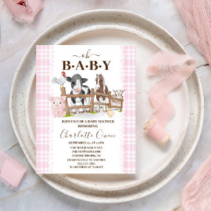 Oh Baby Boskap Baby Shower-inbjudan Vykort