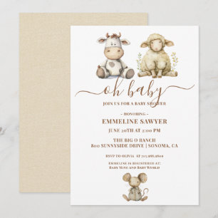 Oh Baby Boskap Baby Shower Inbjudningar