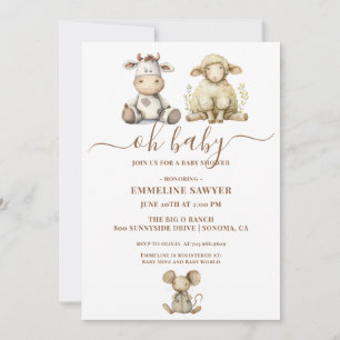 Oh Baby Boskap Baby Shower Inbjudningar