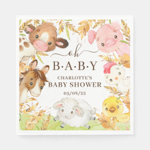 Oh Baby Boskap Baby Shower Papper Napkins Pappersservett