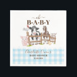 Oh Baby Boskap Barnyard Baby Shower Napkins Pappersservett<br><div class="desc">Åh Baby Boskap Barnyard Baby Shower. Klicka på knappen "Anpassa" för att ytterligare anpassa mallen. Du kommer att kunna ändra all text,  inklusive stil,  färg och storlek och ändra bild.</div>