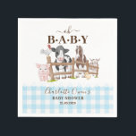 Oh Baby Boskap Barnyard Baby Shower Napkins Pappersservett<br><div class="desc">Åh Baby Boskap Barnyard Baby Shower. Klicka på knappen "Anpassa" för att ytterligare anpassa mallen. Du kommer att kunna ändra all text,  inklusive stil,  färg och storlek och ändra bild.</div>