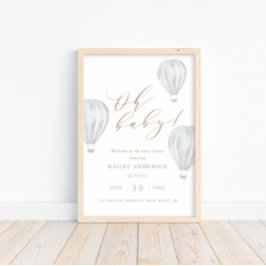 Oh Baby - Boy Baby Shower Luftballong Poster