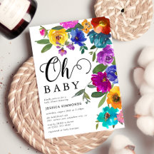 Oh Baby Bright & Bold Blommigts Baby Shower