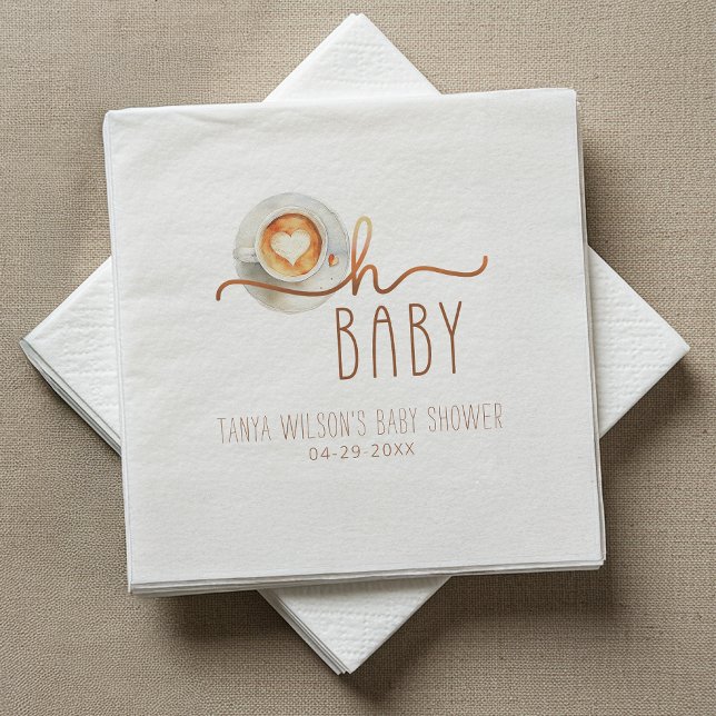 Oh Baby Coffee Baby Shower Pappersservett (Oh baby - Napkins)