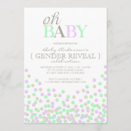 Oh Baby Confetti Gender Reveal Party | Lila Aqua Inbjudningar