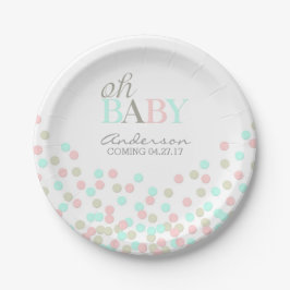 Oh Baby Confetti Gender Reveal Party | Rosa Blue