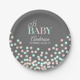 Oh Baby Confetti Gender Reveal Party | Rosa Blue
