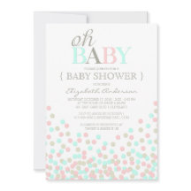 Oh Baby Confetti | Inbjudan till modern babyvisnin