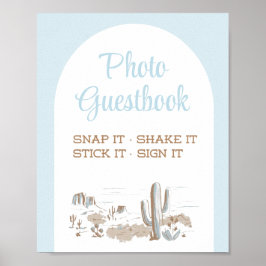 Oh Baby Cowboy Baby Shower Photo Guestbook Sign Poster