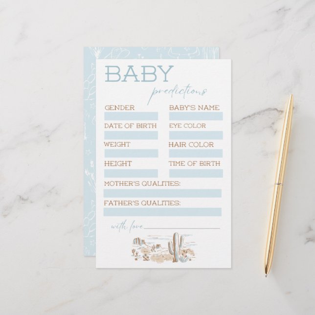 Oh Baby Cowboy Baby Shower Predictions (Fram/Back In Situ)