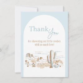 Oh Baby Cowboy Flat Thank You Card Tack Kort