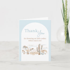 Oh Baby Cowboy Folded Thank You Card Tack Kort