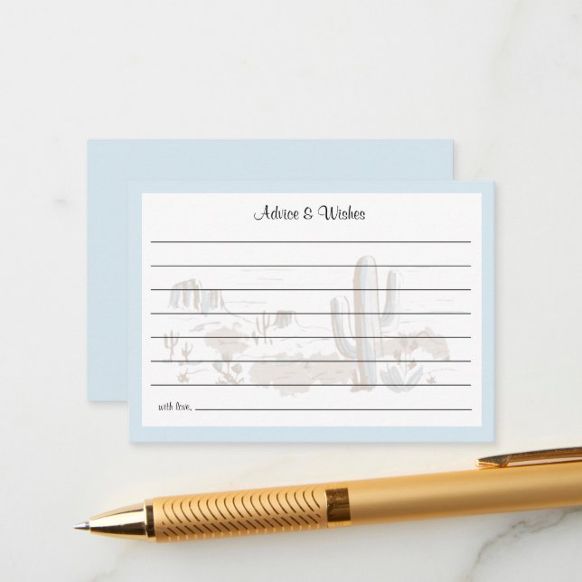 Oh Baby Cowboy Shower Advice and Wishes Tilläggskort (Fram/Back In Situ)