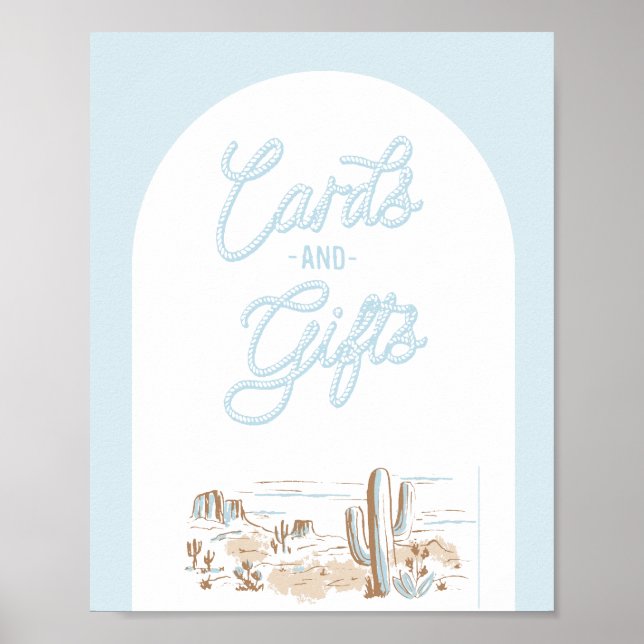 Oh Baby Cowboy Shower Cards & Gifts Poster (Framsidan)