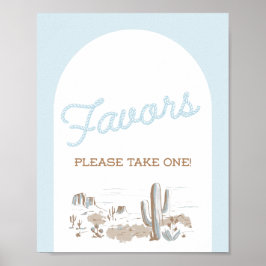 Oh Baby Cowboy Shower Favor Poster