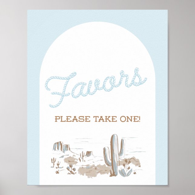 Oh Baby Cowboy Shower Favor Poster (Framsidan)