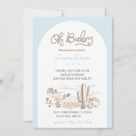 Oh Baby Cowboy Shower Invitation Inbjudningar