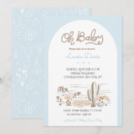 Oh Baby Cowboy Shower Invitation Inbjudningar