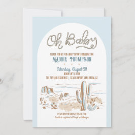 Oh Baby Cowboyöknen Desert Baby Shower-inbjudan Inbjudningar