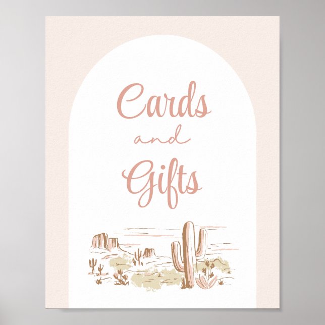 Oh Baby Cowgirl Baby Shower Cards & Gifts Sign Poster (Framsidan)