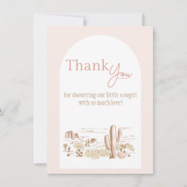 Oh Baby Cowgirl Flat Thank You Card Tack Kort