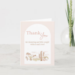 Oh Baby Cowgirl Folded Thank You Card Tack Kort