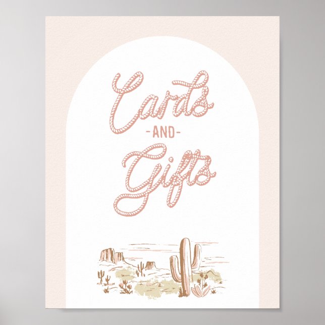 Oh Baby Cowgirl Shower Cards & Gifts Poster (Framsidan)