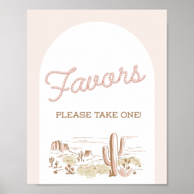 Oh Baby Cowgirl Shower Favor Poster (Framsidan)