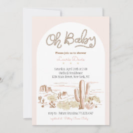 Oh Baby Cowgirl Shower Invitation Inbjudningar