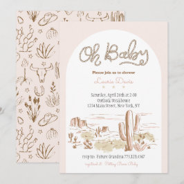 Oh Baby Cowgirl Shower Invitation Inbjudningar