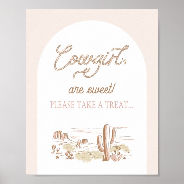 Oh Baby Cowgirl Shower Rope Favor Poster (Framsidan)