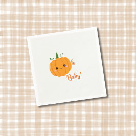 Oh Baby Cute Pumpkin Fall Shower Napkin Pappersservett