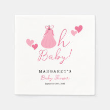 Oh Baby Cute Rosa Pumpkin Bow Girl Shower