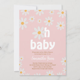 Oh Baby Daisy Baby Shower Inbjudningar