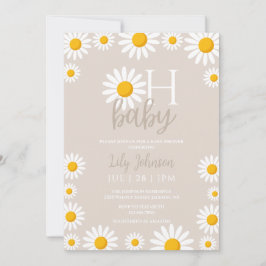 Oh Baby Daisy Boho Neutral Baby Shower  Inbjudningar