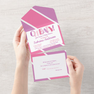 Oh Baby Dancing Brev Baby Shower Typography