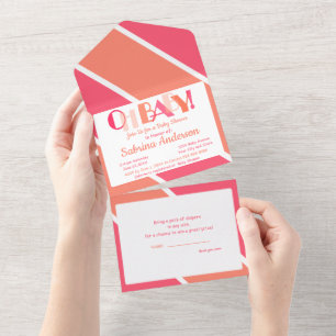 Oh Baby Dancing Brev Typography Baby Shower